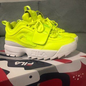FILA DISTRUPTOR II NEON LIME GREEN SNEAKERS